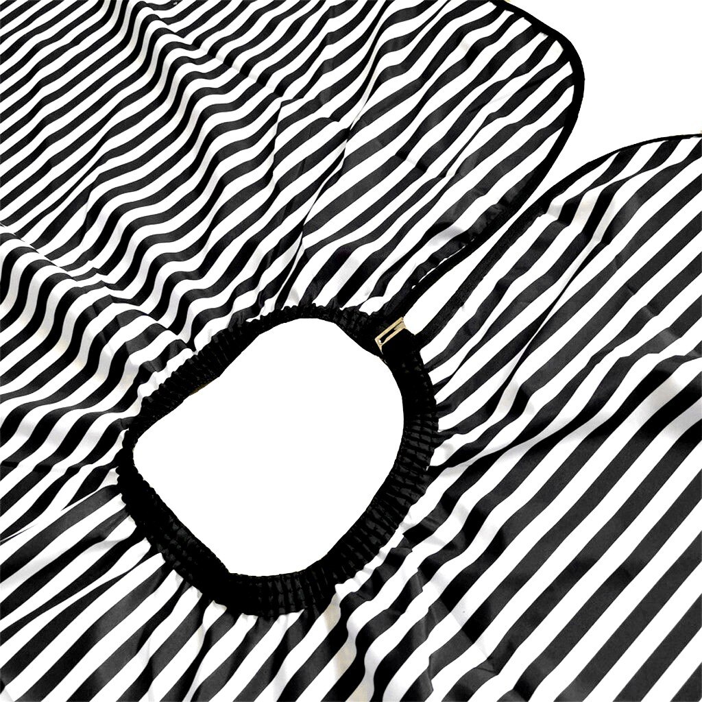 Verstelbare Zwarte En Witte Streep Snijden/Kappers Cape Kapper Haar Hairdressing Gown Kappers Haar Knippen Gown Kapper