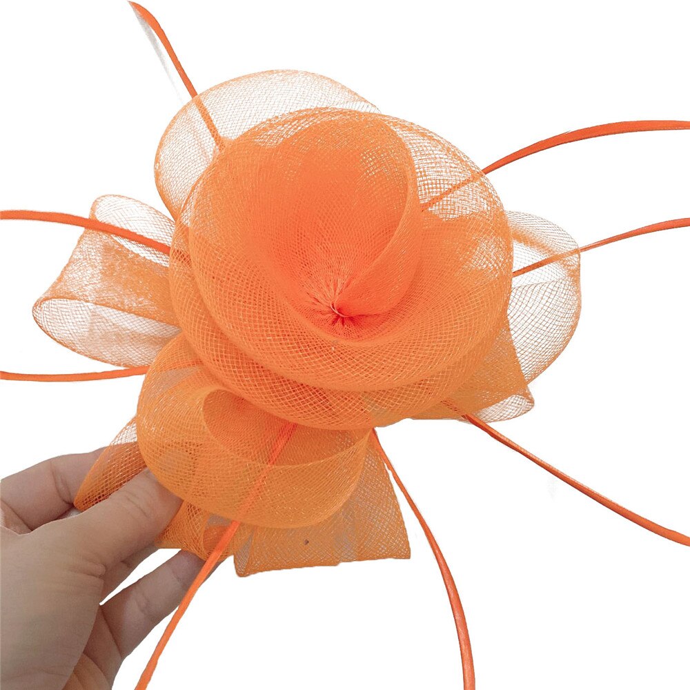 mariée coiffe de mariage accessoires dames femmes fête Vintage Fascinators coiffure épingle à cheveux lumière violet accessoire de cheveux: YELLOW