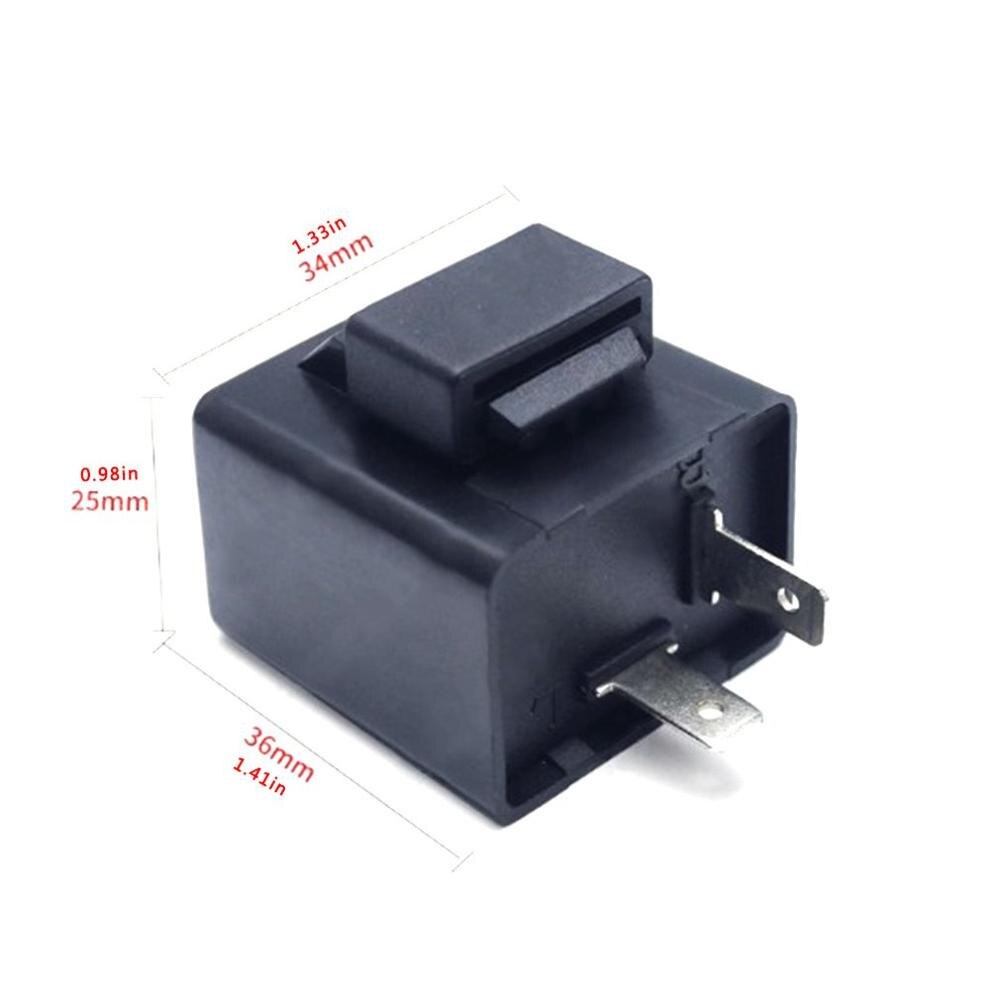2 Pin Motorcycle Flashing Relay Led Indicator 12V Automotive Resistor Led Flasher Abs Plastic