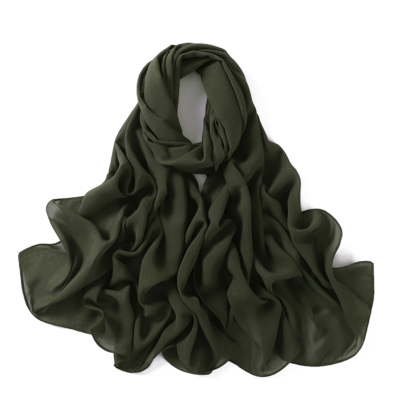Vrouwen Effen Fluwelen Bubble Chiffon Sjaal Effen Lange Hijab Wrap Print Effen Kleur Sjaals Hoofdband Vrouwen Zachte Hijaabs Reizen Sjaals: Dusty Roze