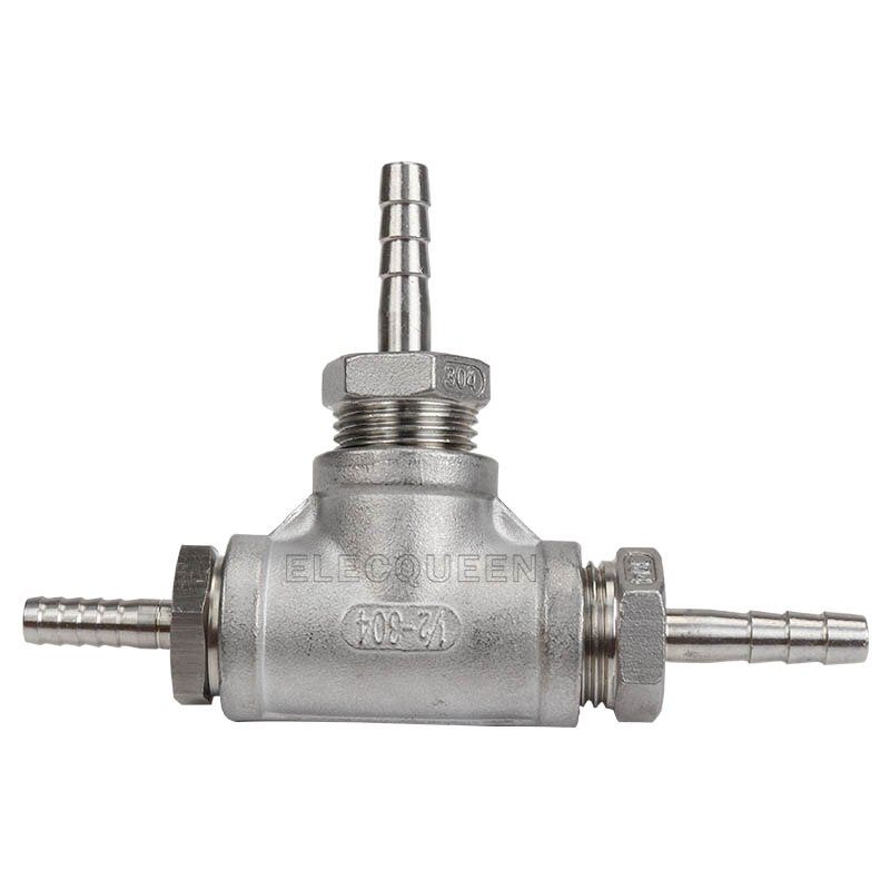 Inline Aeration/Oxygenation Diffusion Stone 2 Micron - 1/2&quot; MPT Stainless Steel Homebrew Diffusion Stone