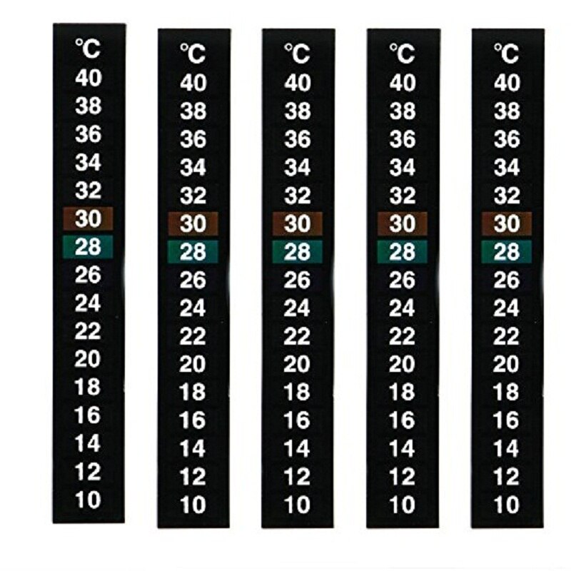 Termómetro Digital de cristal líquido para acuario, medidor de temperatura de tanque de peces de 10 a 40 grados, para nevera, cocina, pegatinas de temperatura con Tira adhesiva