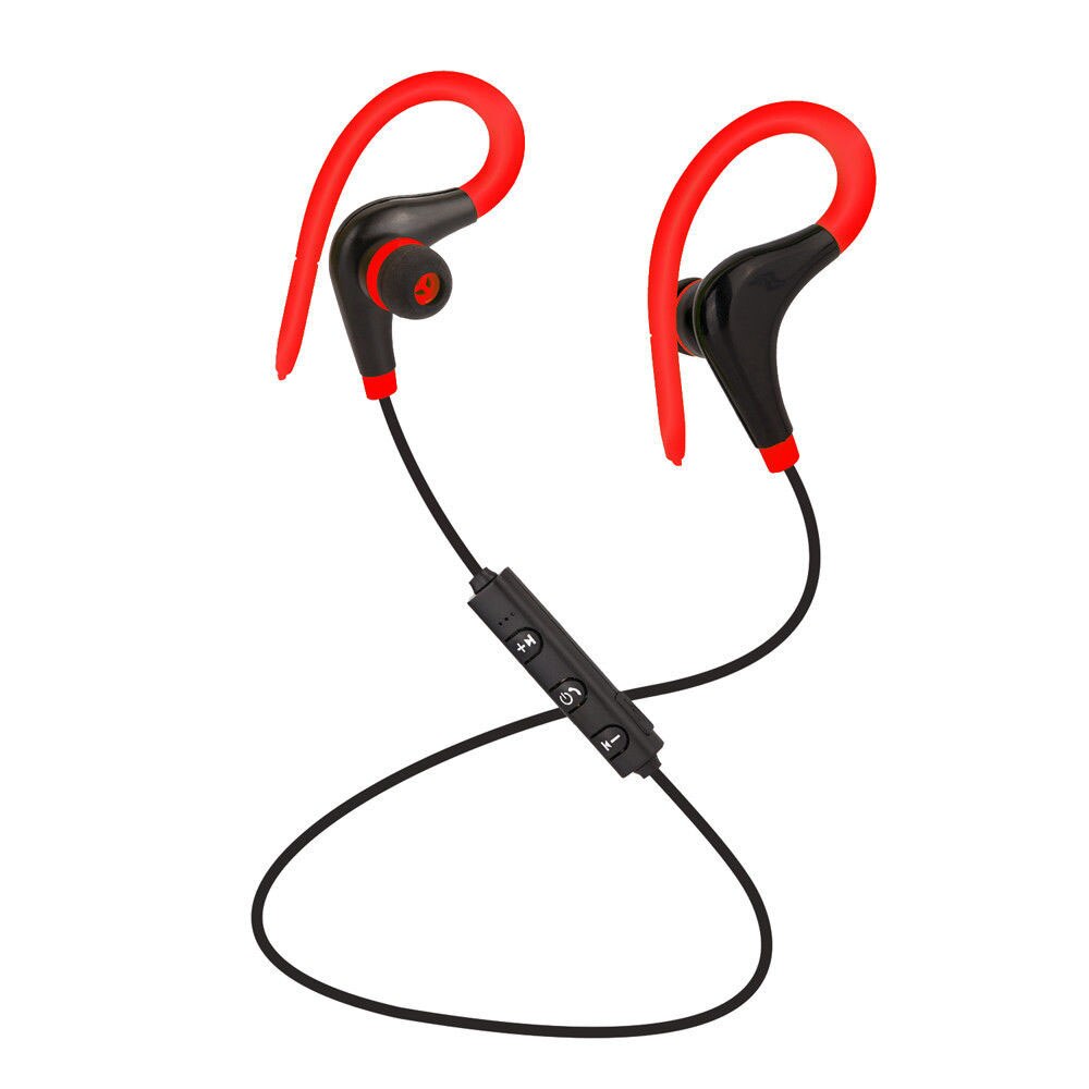 Auriculares inalámbricos Bluetooth para música, deportivos, manos libres, para Samsung, Huawei, teléfono móvil y tableta: Rojo