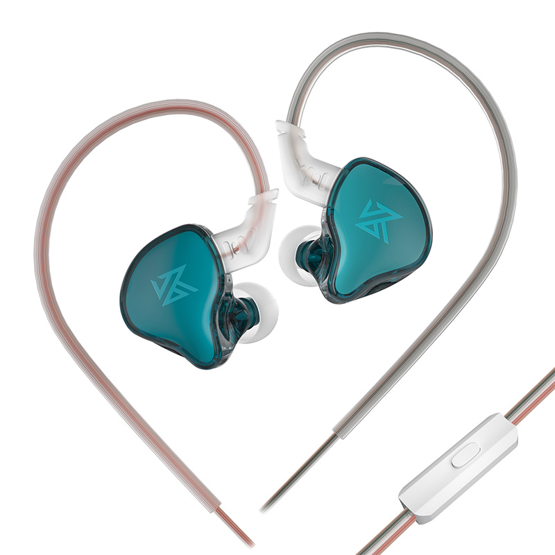 KZ EDC EDCX Wired Headset Hanging In Ear Earbuds Headphones With Microphone Game Sport Monitor Noice Cancelling Earphones: PURPLE