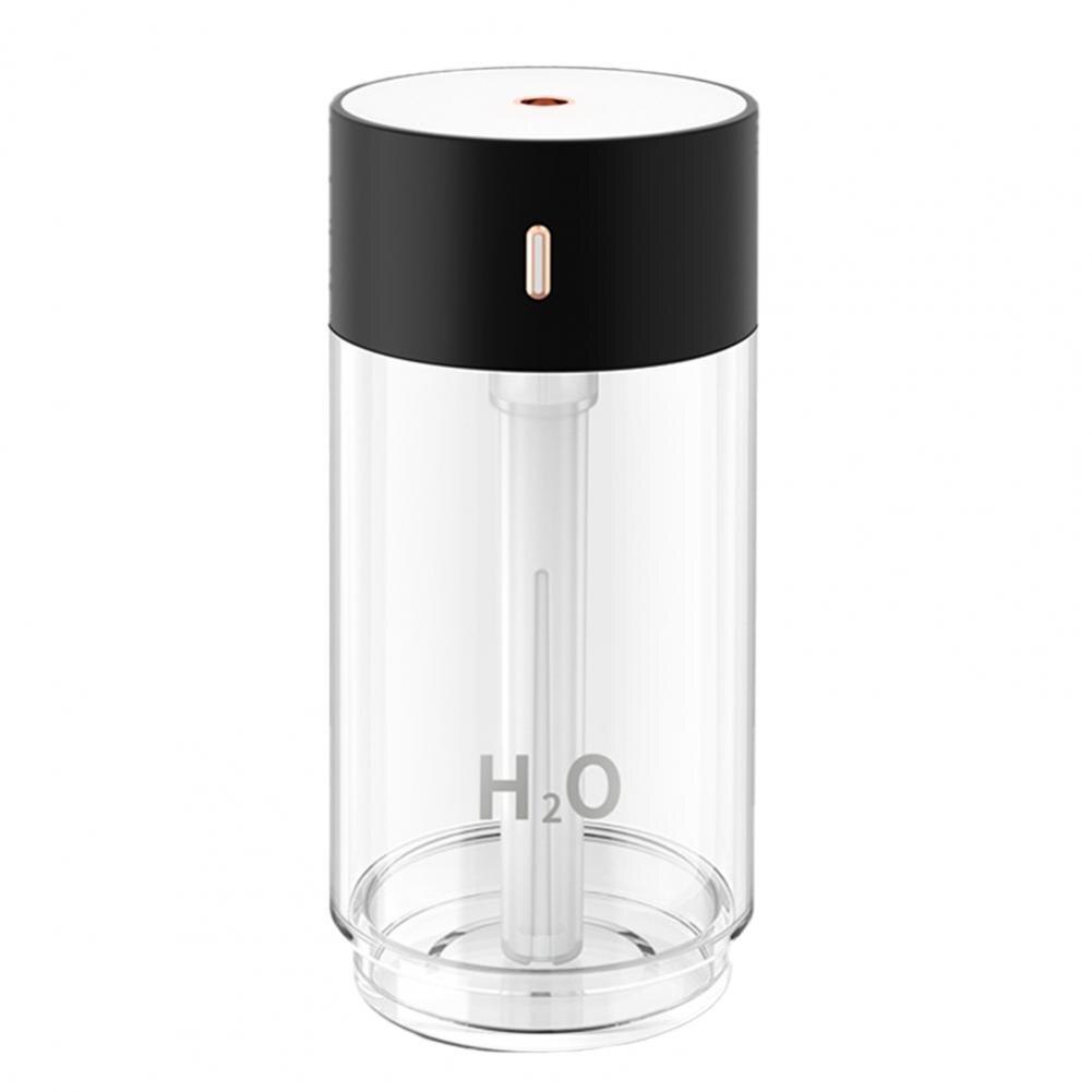 Desktop Air Humidifier Visible Water Tank Easy to Clean Smart Chip Simple Transparent USB Plug-in Desktop Humidifier:  Black