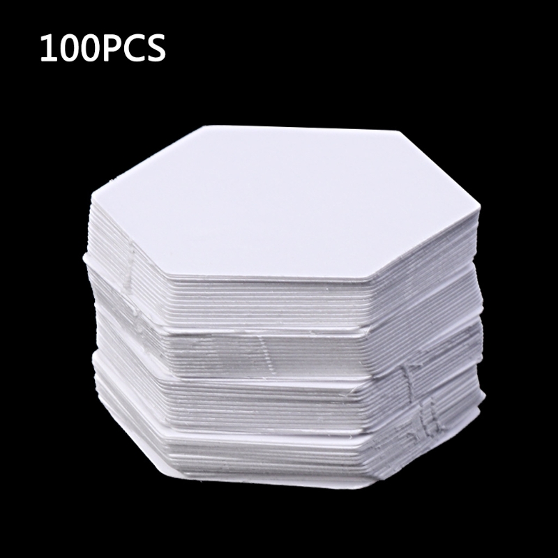 Plantillas hexagonales para Patchwork, 100 Uds., papel acolchado, costura artesanal, seis tamaños: 26MM