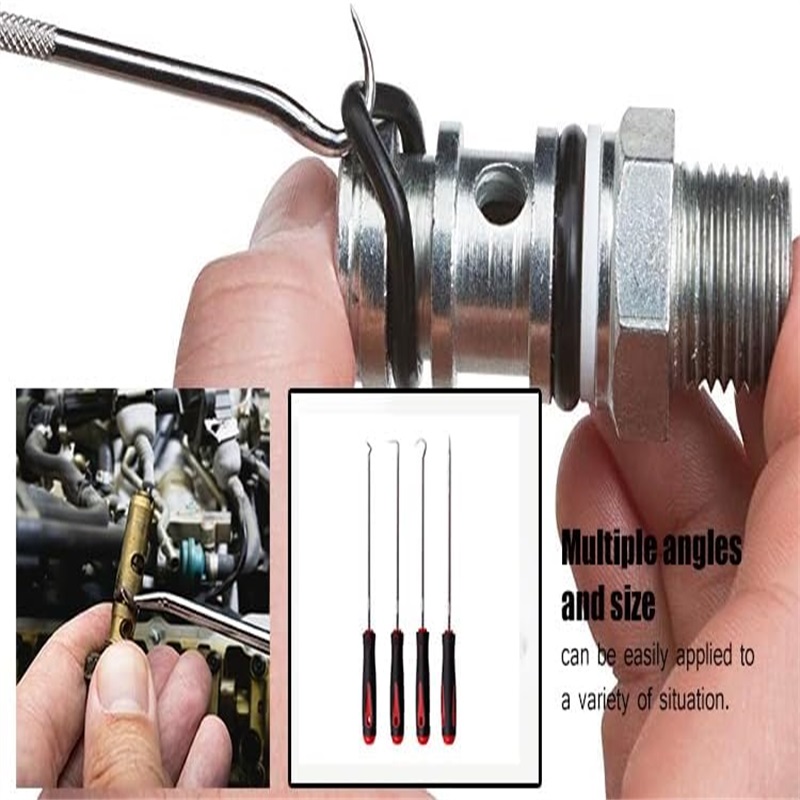 Jeu De 4 Tournevis Crochets 160 Mm – Pour Retirer Joints Et Tuyaux, Usage Divers, Générique
