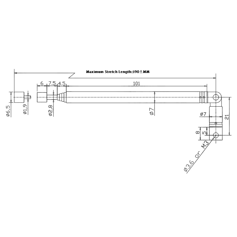 Draagbare 7-102 Telescopische Fm Radio Antenne Intrekbare Radio Antenne 7-Sectie 360 ° Draaibare Vervanging Radio Antenne