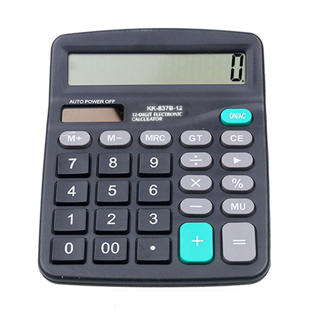Office Finance Calculator Calculate Commercial Tool Battery Powered 12 Digit Electronic Calculatory Calculator 147*118MM