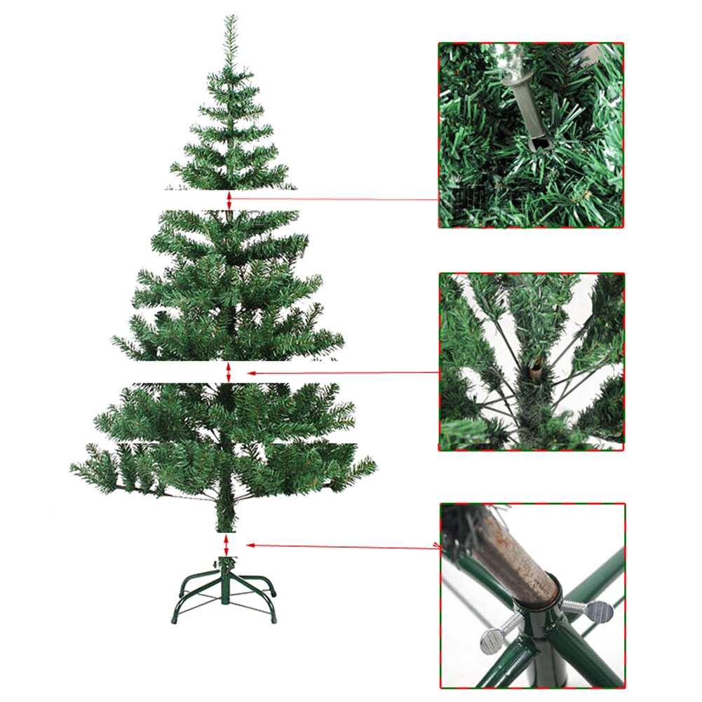 Árbol de Navidad un árbol de pino pequeño montado en el escritorio decoración de Navidad para el hogar Navidad (1,2 m and180cm)