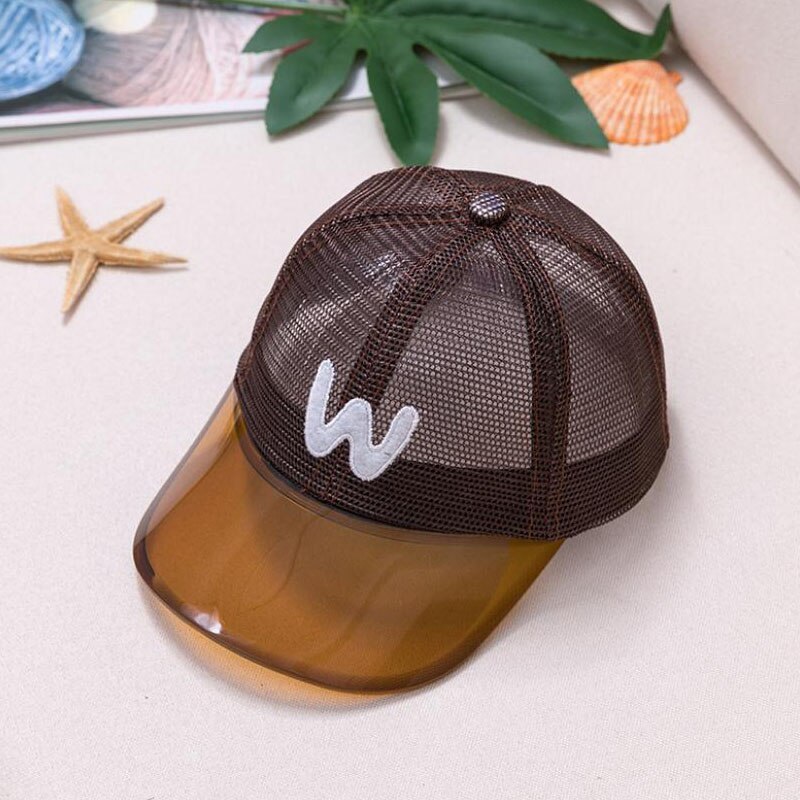 Doitbest 2 to 5 oude baseballpet hiphop kinderen zonnehoed pvc rand mesh abnryw letters jongens meisjes petten snapback hoeden: Kastanjebruin