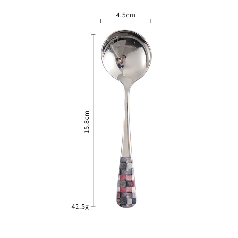 304 Roestvrij Stalen Lepel Keuken Koken Lepel Dessert Accessoires: Sweater pattern