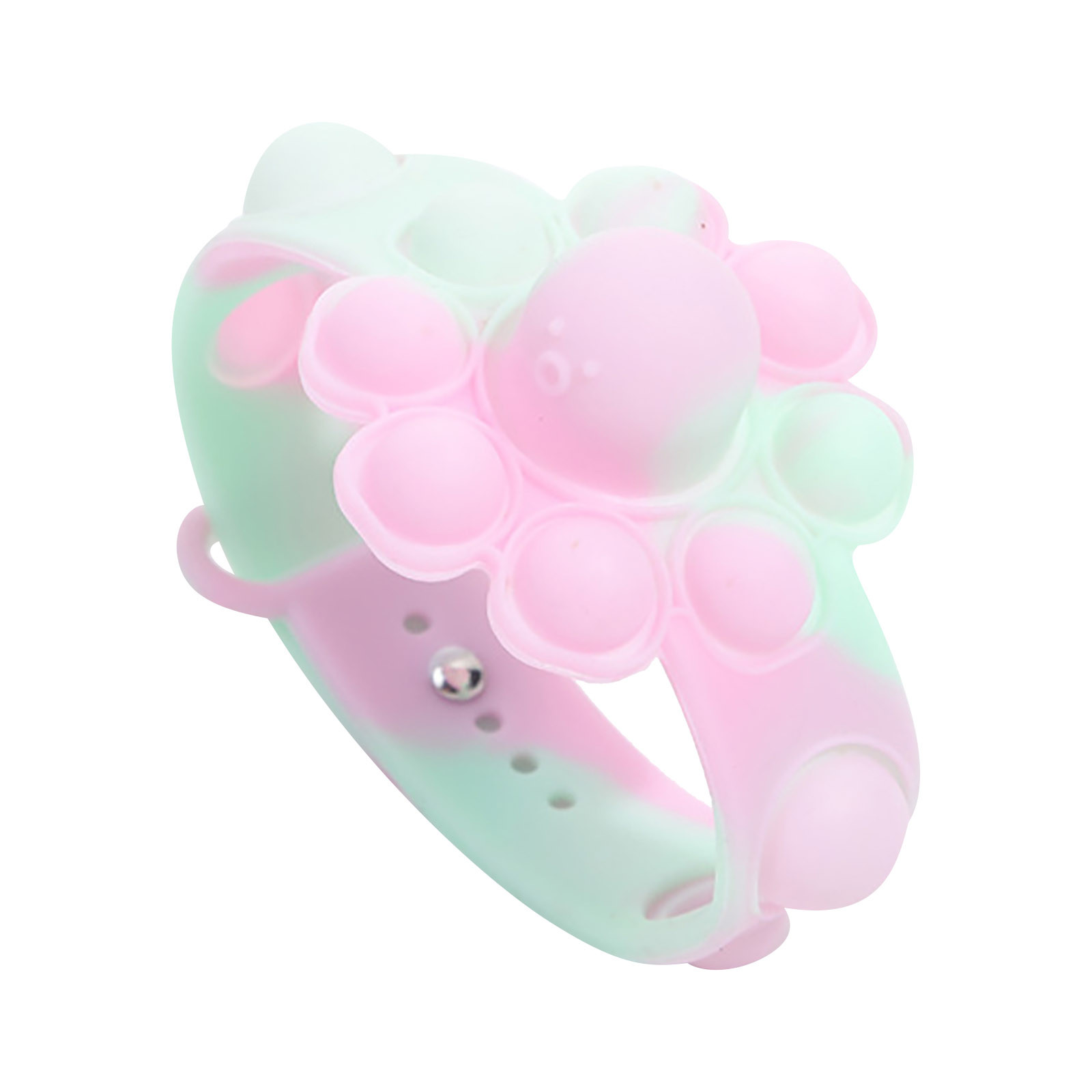 Fidget leker silikon barn spretter armbåndet push boble enkel fordypning voksne anti stress reliever sensorisk leke poppet: C