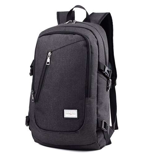 Zenbefe usb lade ryggsekk skolesekk pakke voksen student bag virksomhet ryggsekk datamaskin laptop ryggsekker student boksekker: Svart