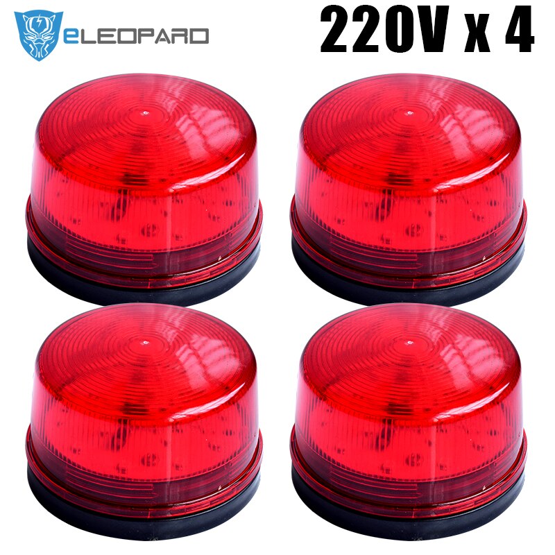Eleopard rød led flash 12v 24v 220 sikkerhed lys alarm strobe advarsel alarm lampe singal for alarmsystem: Grøn