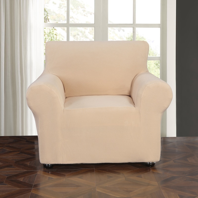Jacquard Stretch Cover for Armchair Living Room 1 Seater Sofa Cover Furniture Cover Couch Slipcover Case Armchair Cover Elastic