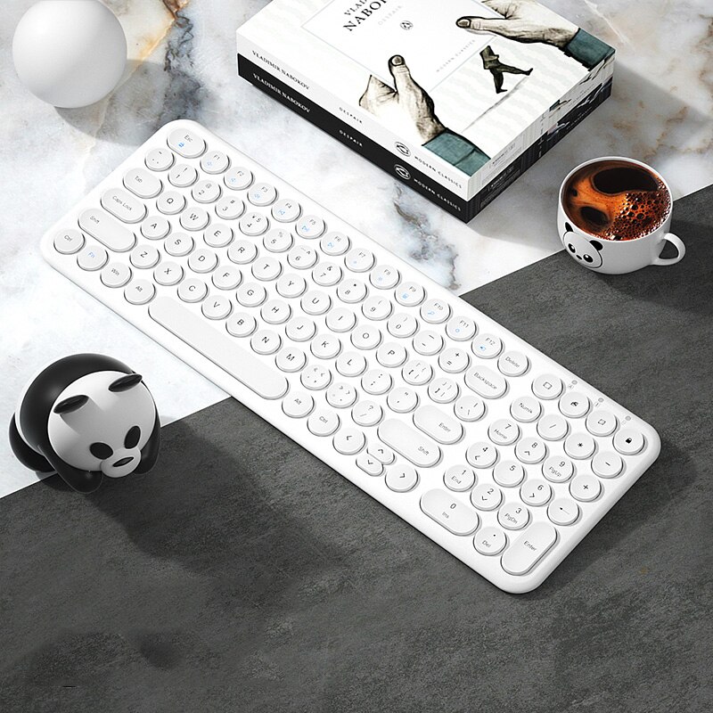 2.4G Wireless Keyboard Mouse Set For Laptop PC Gamer Xiaomi Lenovo Wireless Gaming Computer Keyboard Silent Laptop Keypad Gamer: White Keyboard