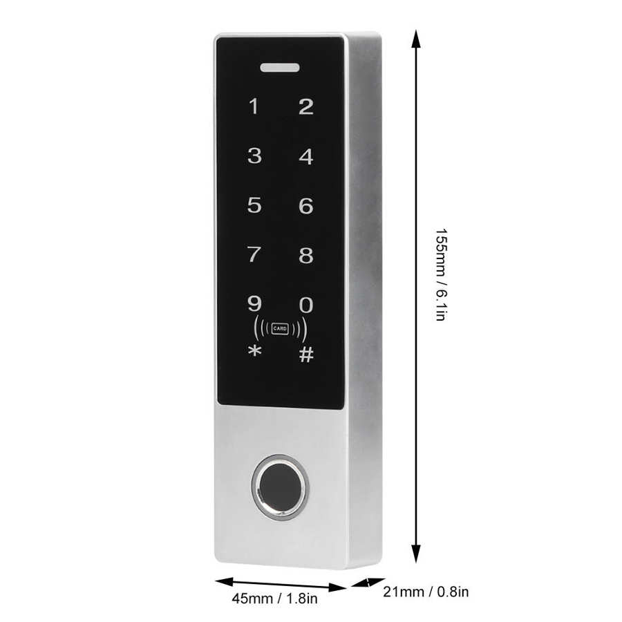 card reader 125khz Access Control Machine Metal Fingerprint Password Card IP68 Waterproof Backlit Keyboard Smart Wiegand26/34