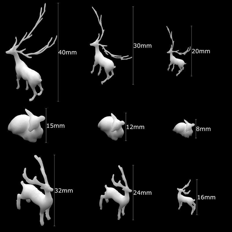 1 Pack 3D Mini Deer Jellyfish Epoxy Resin Filling Material Mushroom Ocean Ornaments Resin Crafts Making Handmade Decoration: B-9pcs