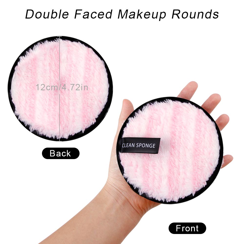 1/2 stk mikrofiber klud makeupfjerner puder genanvendelige servietter vaskbar vatrondell for evigt hudrensning kosmetisk pust kvinde makeup
