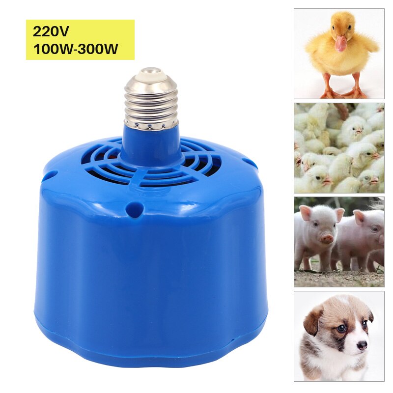Heating Lamp Farm Animals Warm Light 100-300W Adjustable Blue Heat Warm Lamp Pets Chicken Animal Temperature Heating Controller