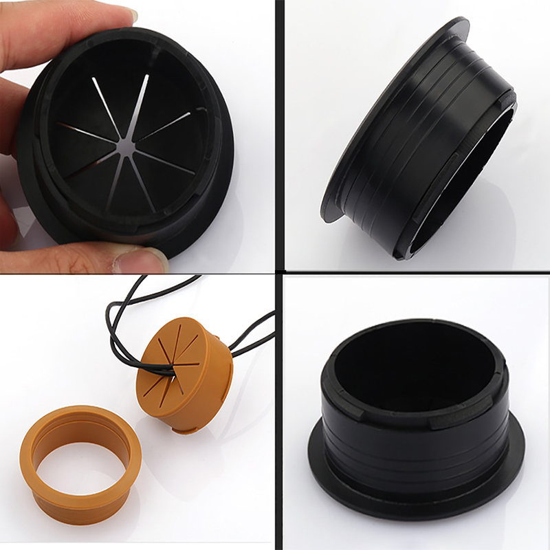 Alle Farben: 50 mm/53 mm/60 mm Schreibtisch, Tisch, ABS und Gummi, Kabellochkappen, PC-Computertisch, runde Draht-Netzte Tülle