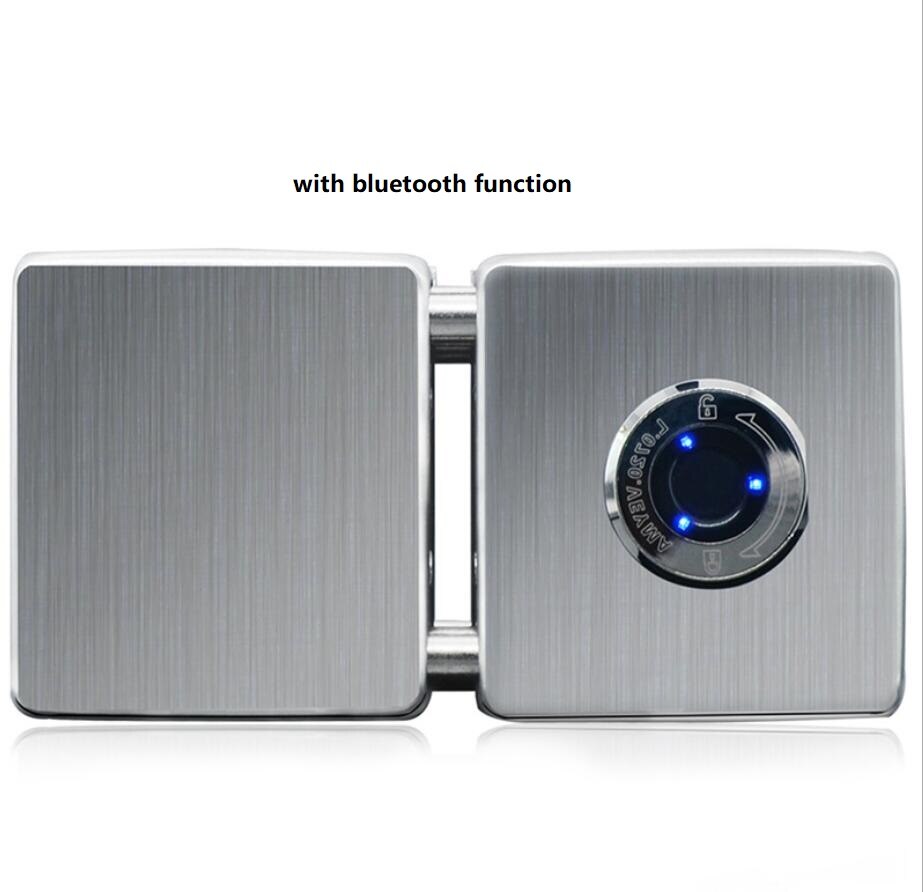 Smart Fingerprint Lock battyer power Fingerprint Gate Door Lock 20 Users for Frameless Glass Door: model 4