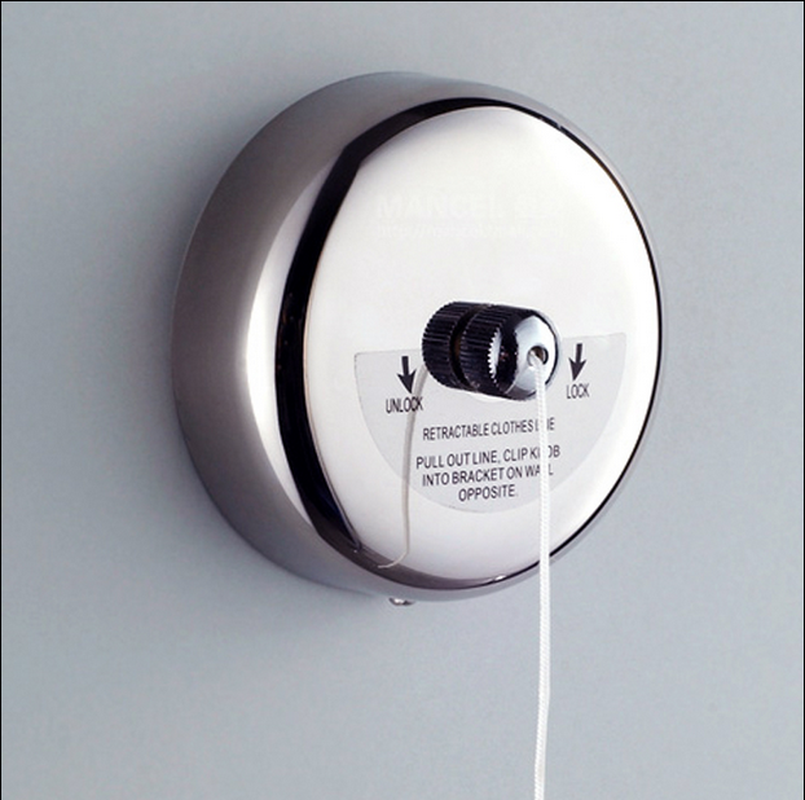 304 stainless steel clothes drying line chrome or gold plating cloth cord bathroom accessories 2.8 M clothesline WF