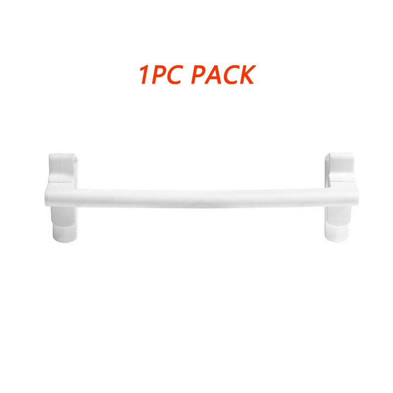 Handdoek Hanger Keukenkast Hanger Plastic Handdoeken Vod Houder Keuken Badkamer Organizer Verwijderbare Handdoekenrek Bar: 1 pc white