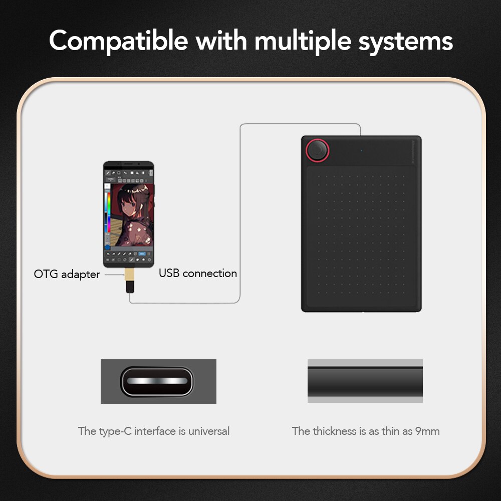 TISHRIC G30 8 Inch Graphic Tablet To Draw Graphics Tablet Drawing Tablet Digital For Drawing &Game OSU with 8192 Levels Pen