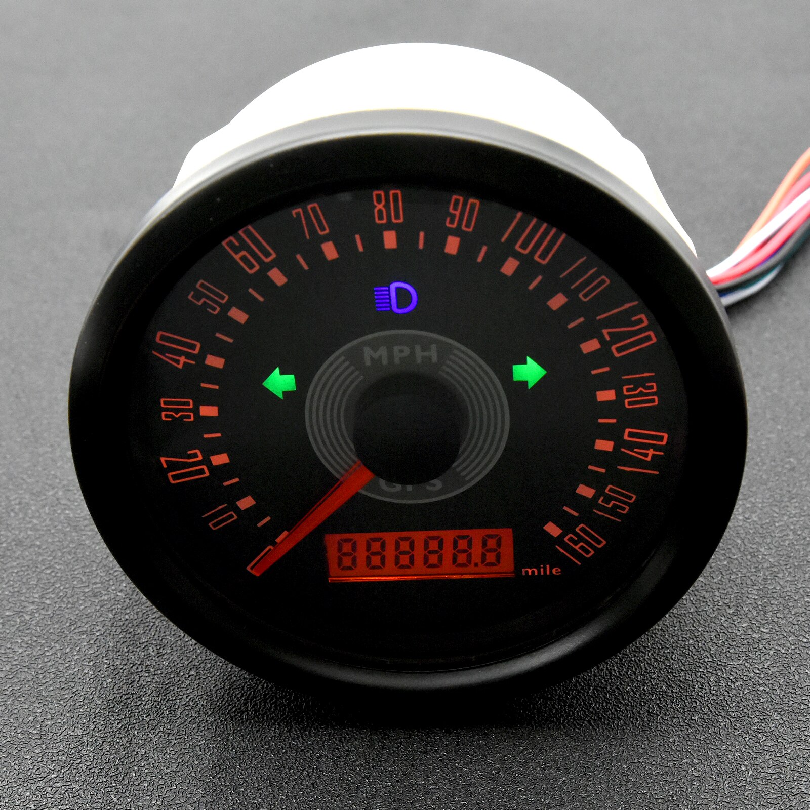 Waterproof 85mm GPS Speedometer 125/160/200(km/h/MPH) for Car Snowmobile Motorcycle ATV UTV Total Mileage Adjustable 12V 24V
