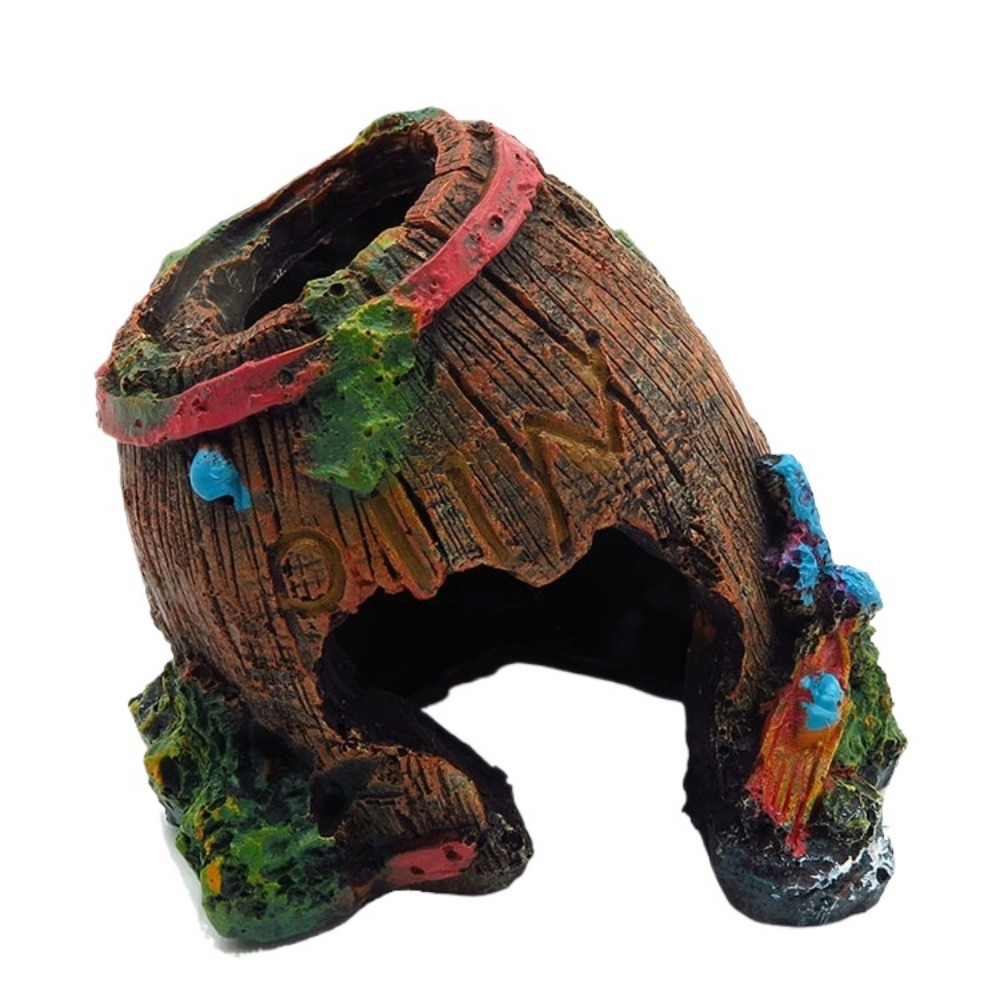 Acuario para pecera, cubo Artificial con agujero, adornos de resina, accesorios de paisajismo para pecera, decoración de acuario, Backgr: Verde claro