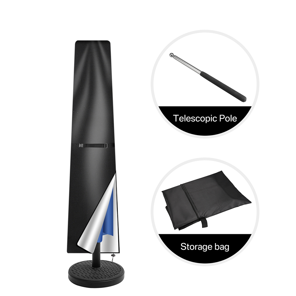 Parasol Cover Patio Umbrella Covers Waterproof Windproof Anti-UV with Zip 210D Oxford Fabric Cloth for Garden Outdoor Umbrella: S / silver color