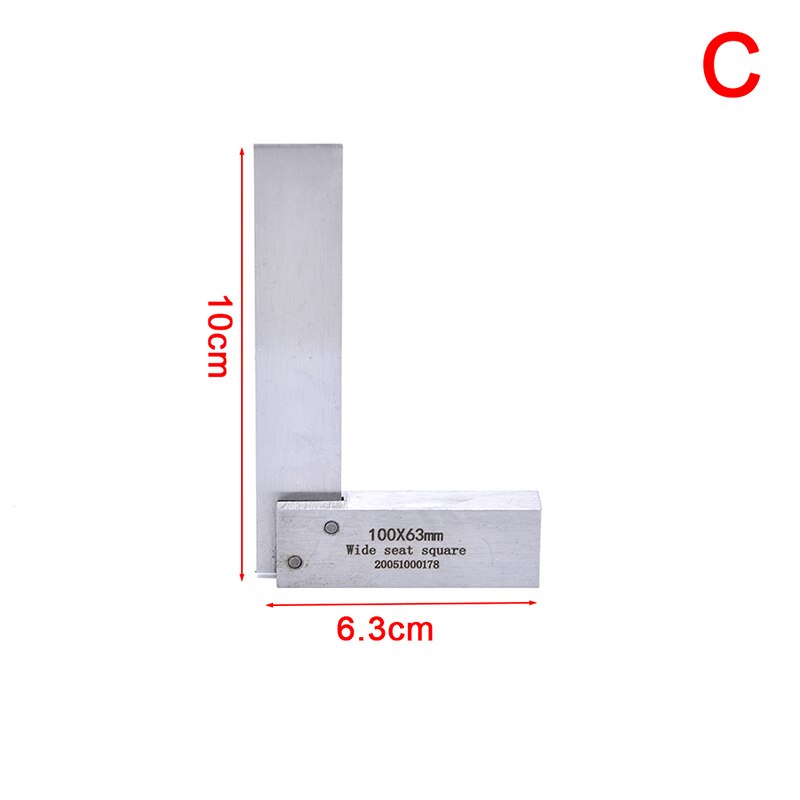 90 Degree Right Angle Precision Ground Steel Angle Ruler Gauge Protractor: Gold
