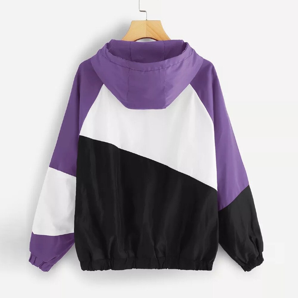 Frauen Sport jacken Langarm Patchwork Beiläufige Dünne Mit Kapuze Mantel Mit Tasche Damen Neue Fitnessstudio Reißverschluss Sweatshirts Für
