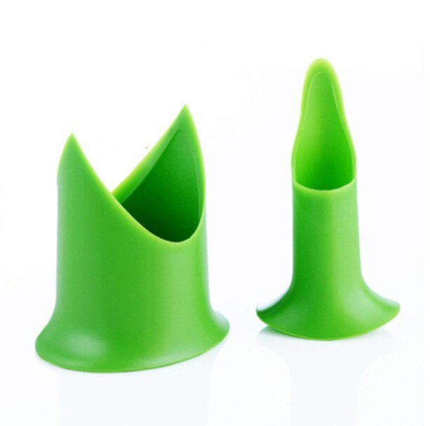 Descorazonador de pimientos y guindillas verde multifunción, dispositivo de plástico, cortador de frutas y verduras, 2 unidades por juego, OK 0235
