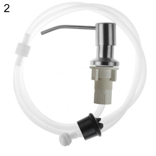 Plastic Soap Dispenser Bottle Sink Built-in Liquid Detergent Lotion Pump Bottle Under Sink Soap Dispenser Bathroom Accessories: Brushed Dispenser