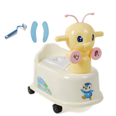 Lovely Bee Musical Baby Potty Toilet Kids Potty Baby Potty Portable Travel Potty Chair Toilet Seat For Kids Trainer Toilet Seat: White