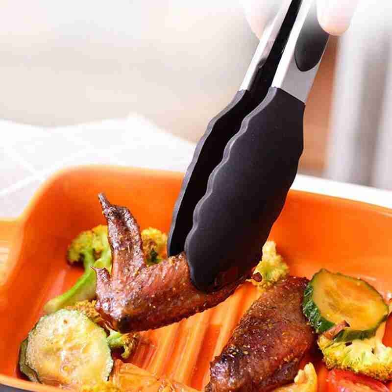 9 Inch Voedseltangen Barbecue Tang Brood Tang Silicone Tang Multifunctionele Keuken Voedsel
