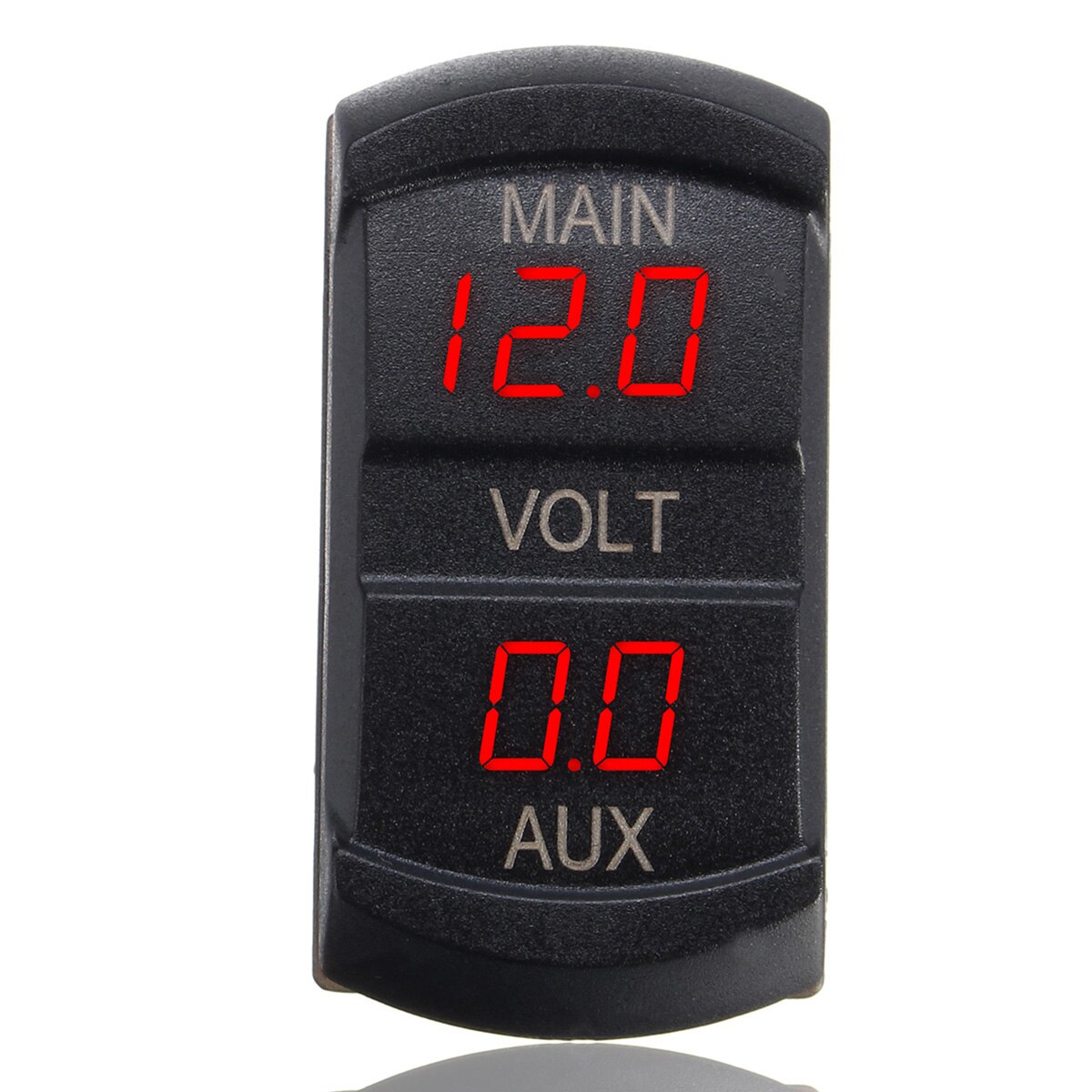 Mictuning Led Digital Double Voltmeter Round Panel Voltage Monitor Blue