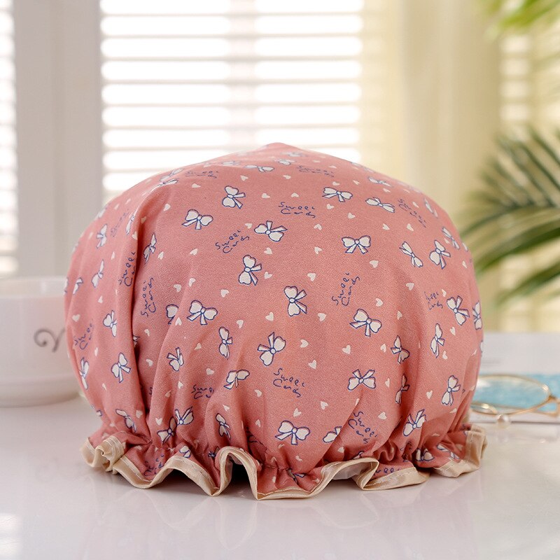 Shower Cap Waterproof High Shower Cap Waterproof Adult Shower Bathing Cap Cute Kitchen Hat Oil Cap Oil Fume