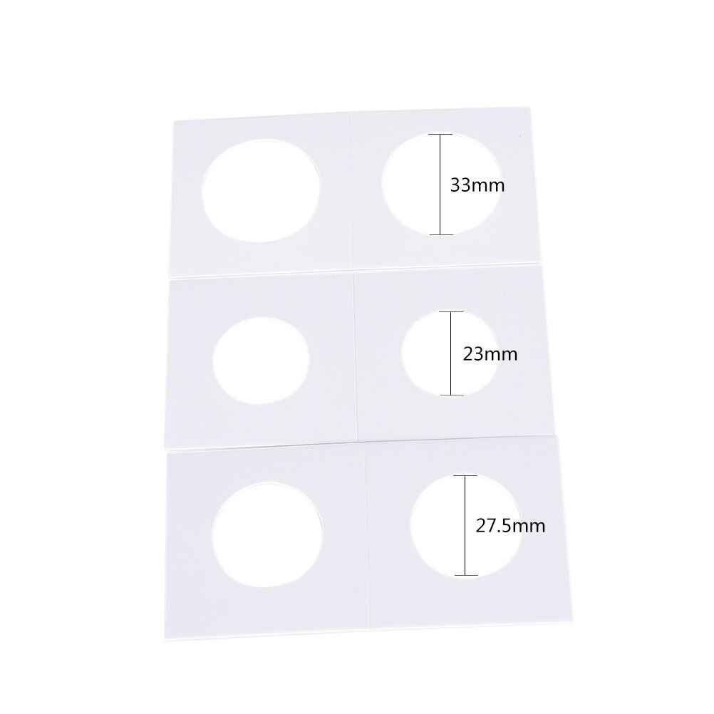 50PCS Square Cardboard Coin Holders Coin Supplies Coin Album Collection Lighthouse Stamp Coin Holders Cover Case 23/27/33mm