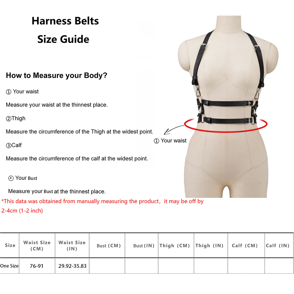 Arnés de cuero de para mujer, cinturón con tachuelas, decoración decorativa, correas de arnés, tirantes para mujer, accesorios de ropa gótica