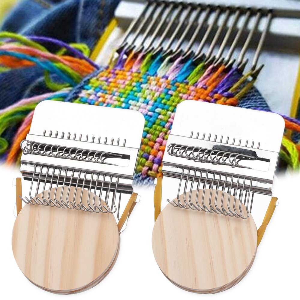 Small Loom Speedweve Type Weave Tool Fun Mending Loom DIY Textile Darning Machine Loom Makes Stitching Mending Jeans Clothes