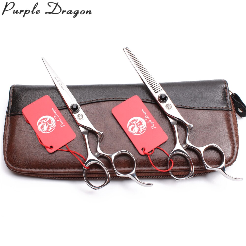 5.5" 6.0" Purple Dragon 440C Straight Scissors Thinninng Shears Animal Shears Pets Scissors Dogs Grooming Kit Z9016