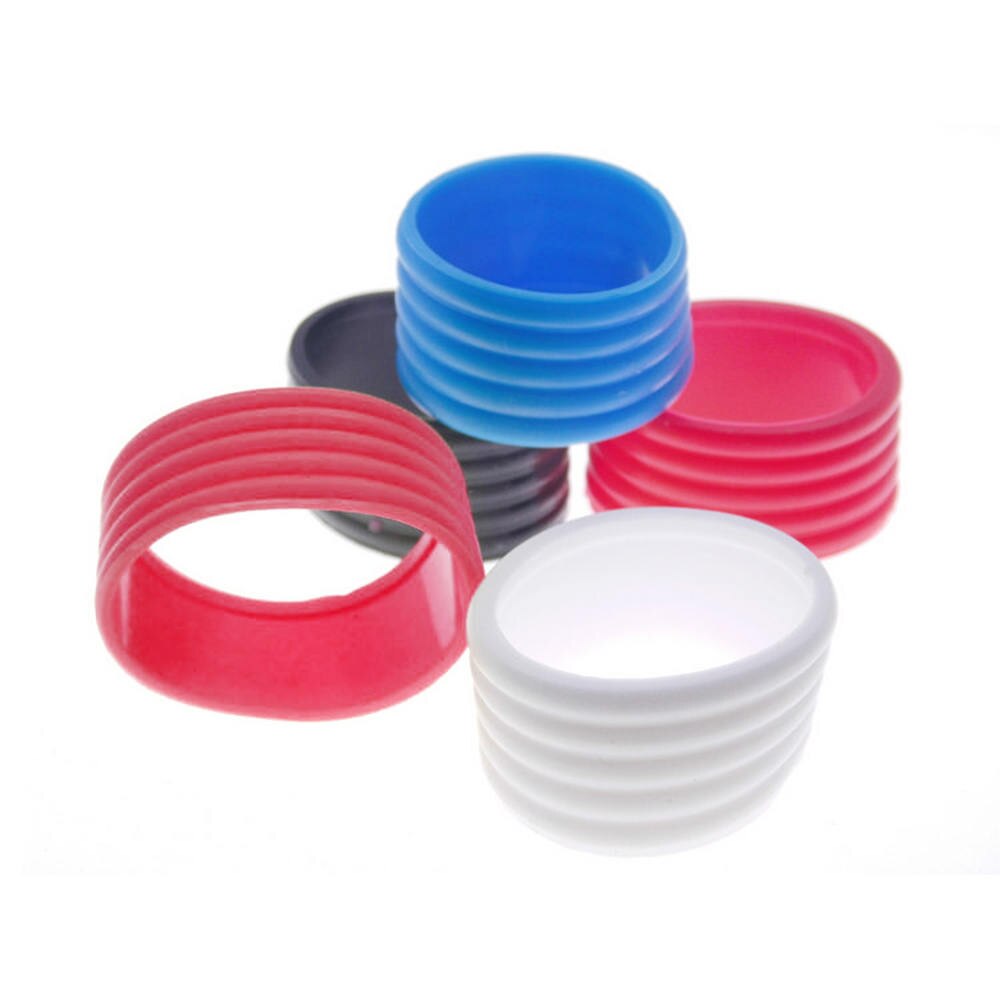 5 Pcs Tennisracket Handvat Siliconen Ring Overgrip Fix Ring Tennis Grip Elastische Protector Absorberende Stretchy