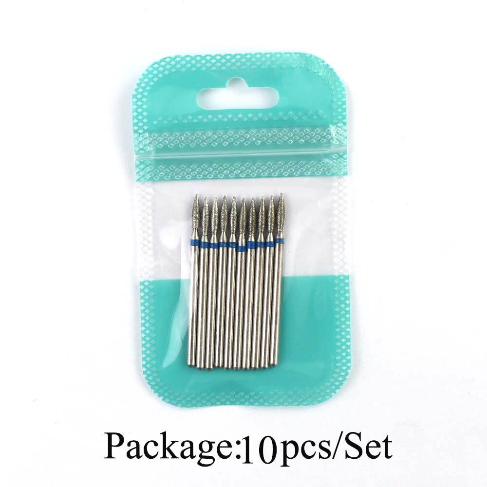 Juego de brocas de diamante para manicura, broca para uñas, Arco Iris, 10 Uds.: 10pcs-H4