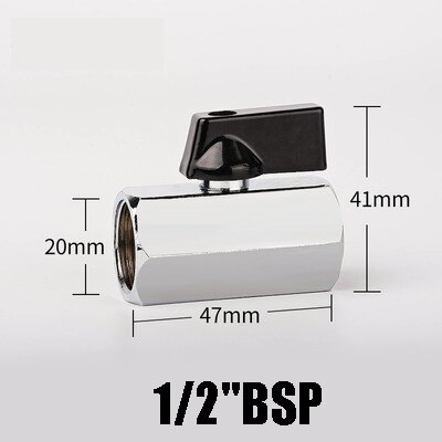 1/8" 1/4" 3/8" 1/2" Threaded Mini Brass Ball Valve BSP Male To Female Air Compressor Water Gas Oil Shut Off Valve: Male Male 04