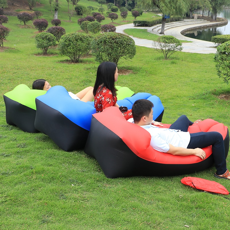 Inflatable Sleeping Bag Lazy Sofa Beach Bed inflatable Couch Travel Sleeping Bag Inflatable Pillow Lounge