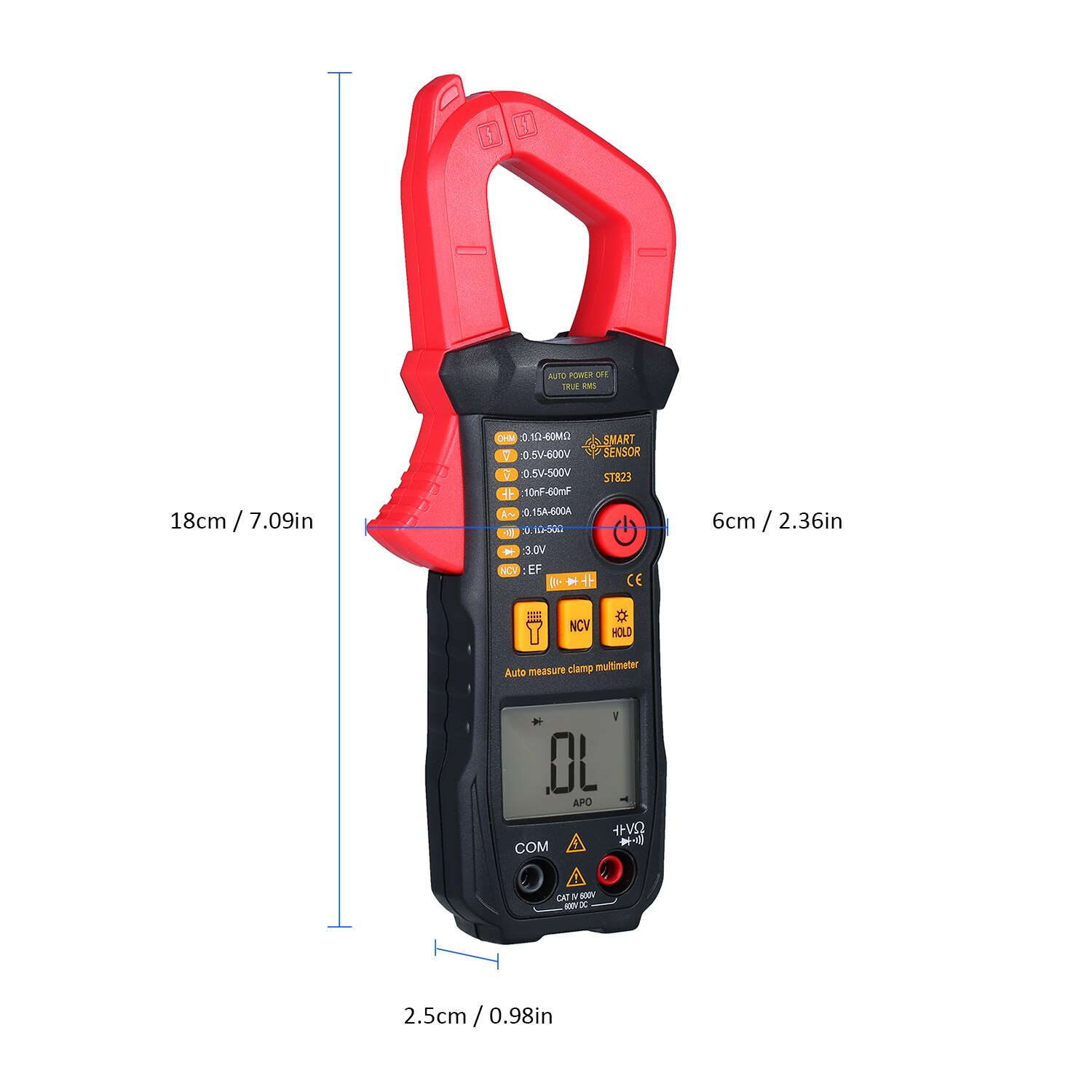 SMART SENSOR ST823/ST822 /ST821 Digital Clamp Meter High Precision Automatic Range Multimeter AC Clamp Ammeter Clamp Gauge